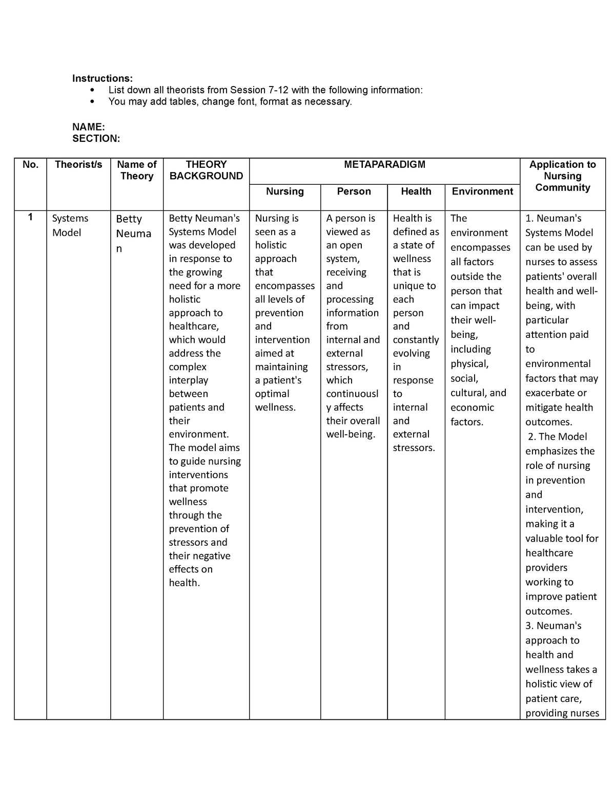 Theorist-TFN - THIS FOR HELP FOR OTHER STUDENT - Instructions: List ...