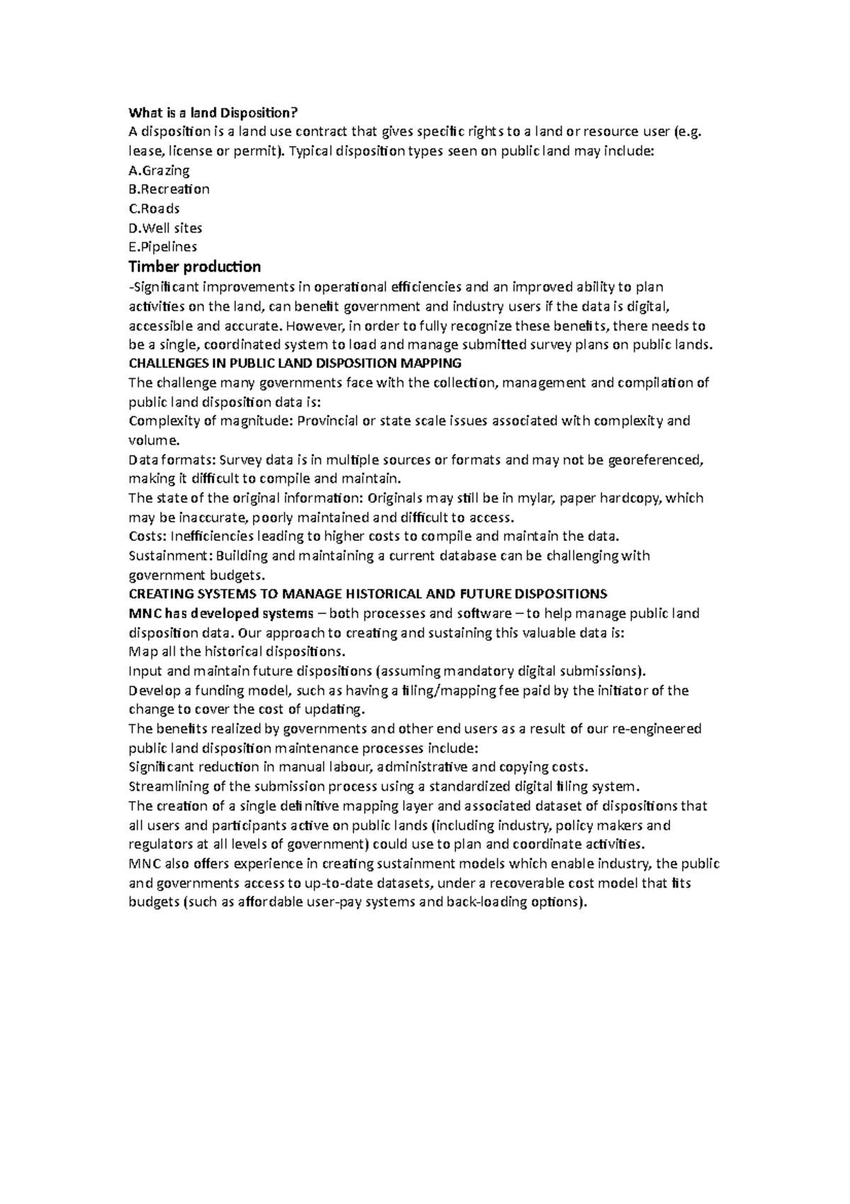 Land disposition - mining surveying lecture notes - What is a land ...