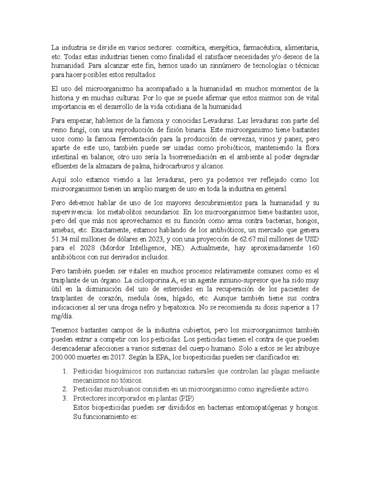 La importancia de los microorganismos en la industria - La industria se ...