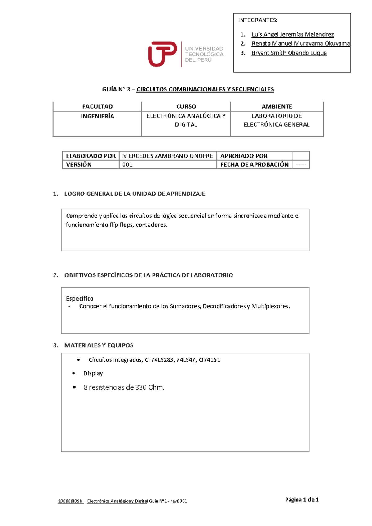 LAB 3 - Circuitos Combinacionales - Comprende Y Aplica Los Circuitos De ...