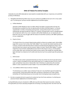 SNHU 107 Module Six Activity Template - SNHU 107 Module Six Activity ...