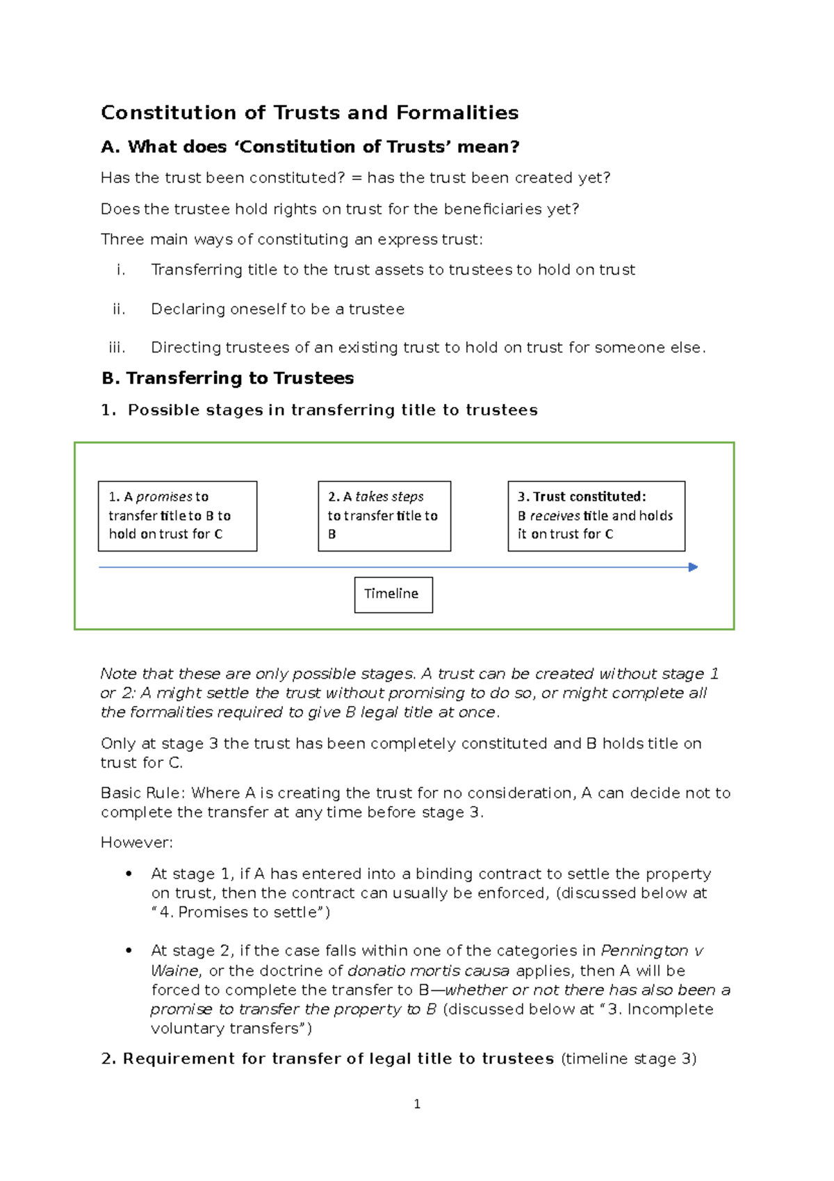 5. Televantos, Trusts Law, Constitution and Formalities I, intro ...