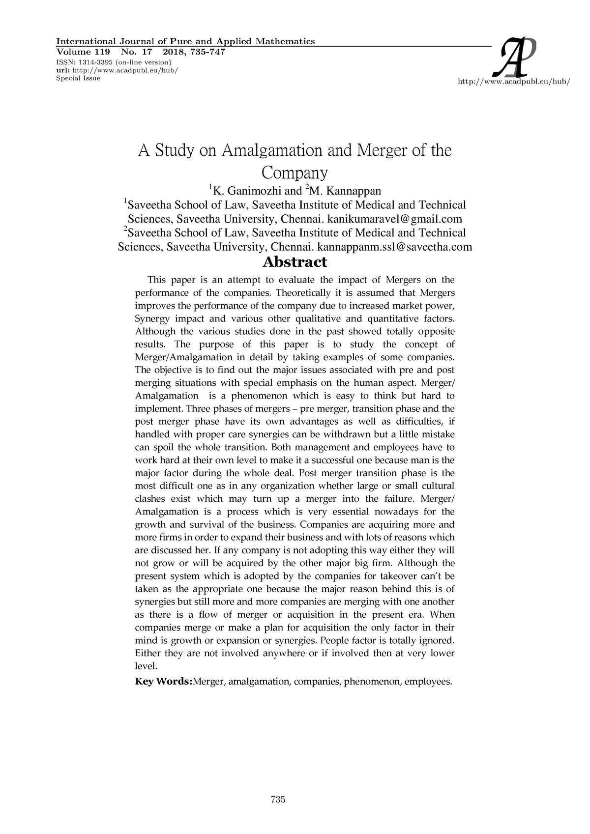 case study on amalgamation of two companies in india