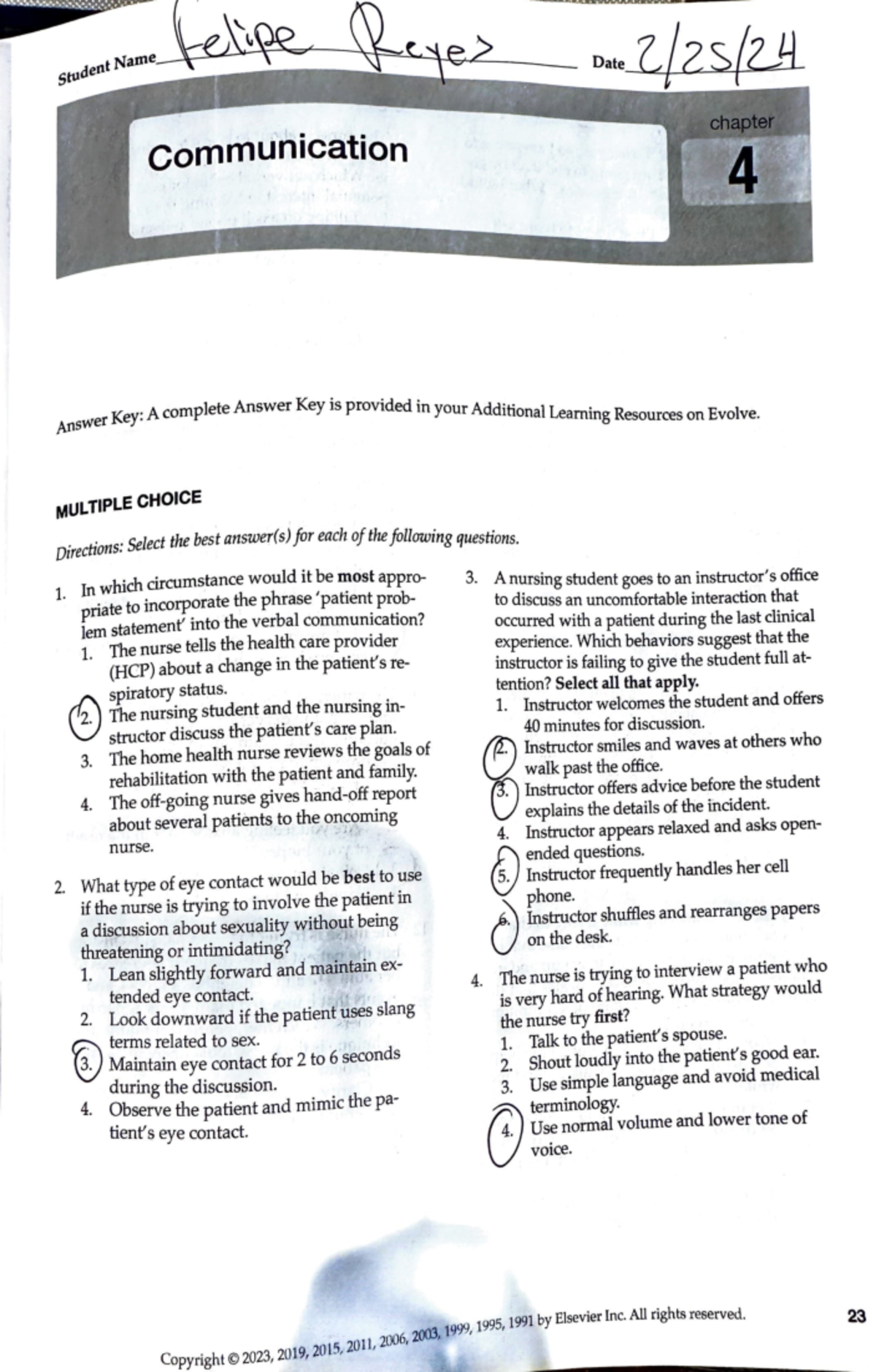 Adobe Scan Mar 1, 2024 - Date_L/ 2 s(l~~ t . I • ; communication Key: A ...