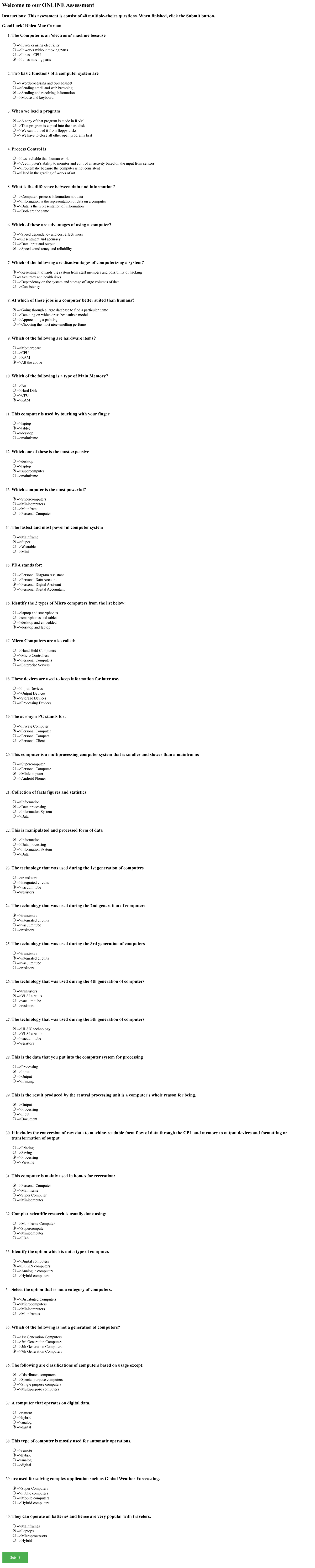 Assessment Tool built with VB.Net by Antony - Welcome to our ONLINE ...