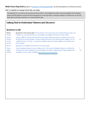 D372 task 2 - task 2 passed - Fixes that fail Achtype A case study 1 A ...