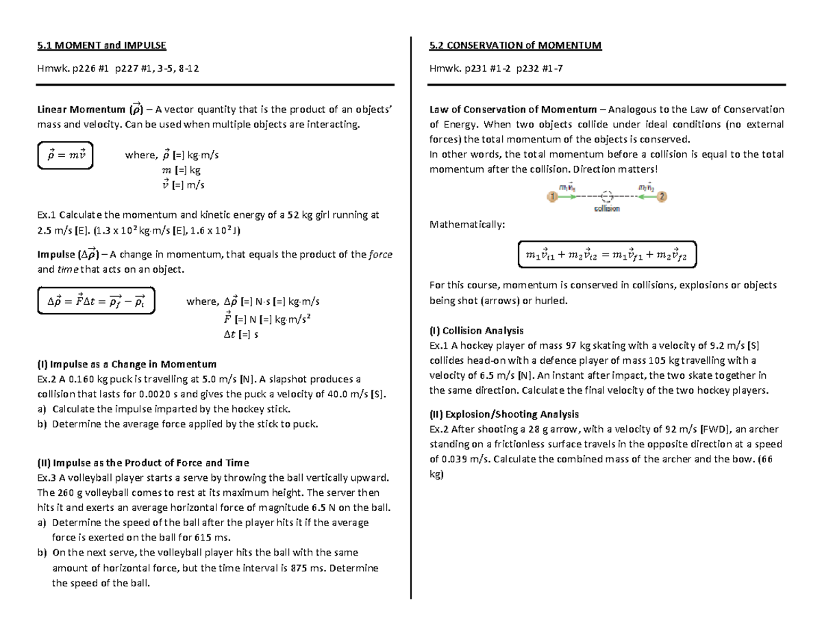 Chapter 5 Notes physics1400 U of W Studocu