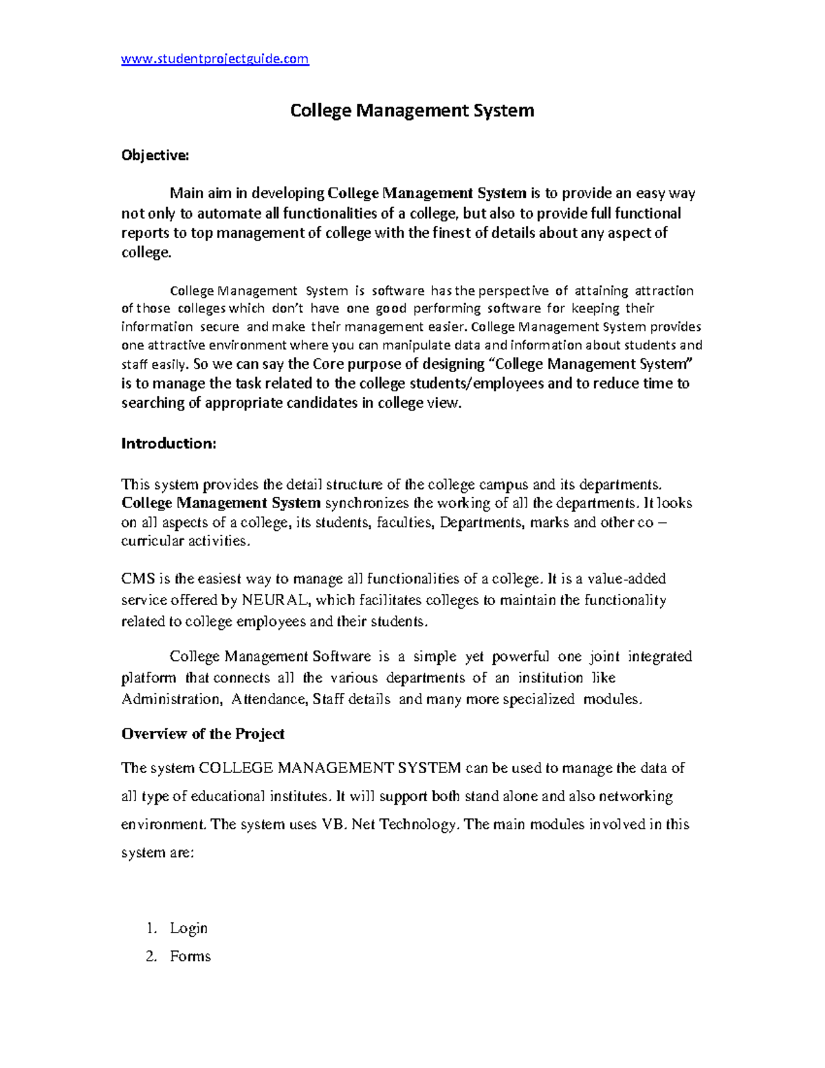 College-Management-System - College Management System Objective: Main ...