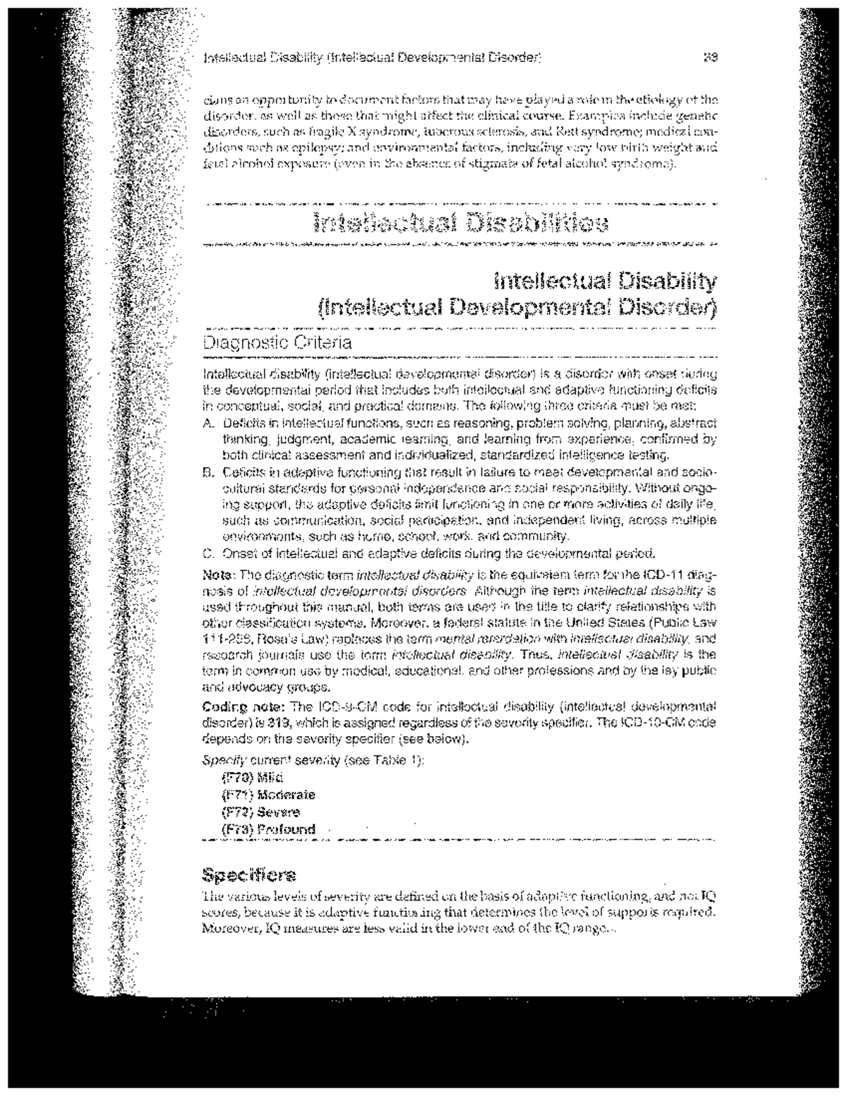 DSM V Intellectual Disabiities Full Scan - Intellectual Disability ...