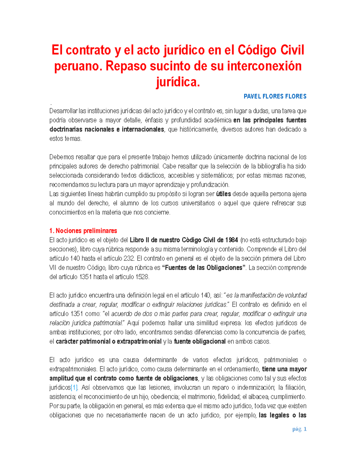 S2 - Lectura 04 - Contratos - El contrato y el acto jurídico en el ...