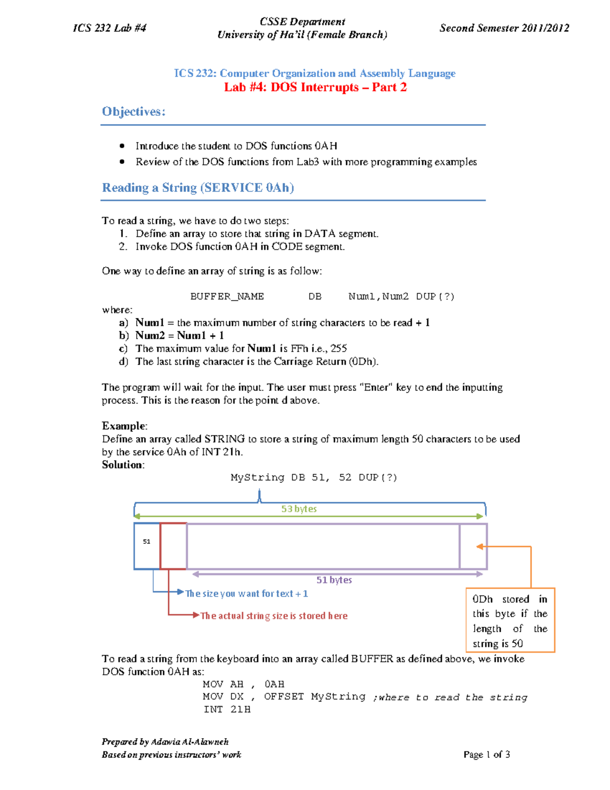 ICS232 Lab04 2012 02 - Laboratory Activity - ICS 232 Lab # CSSE ...