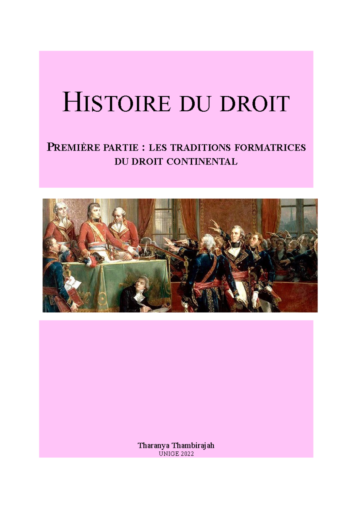 Résumé Histoire Du Droit - HISTOIRE DU DROIT PREMIÈRE PARTIE : LES ...