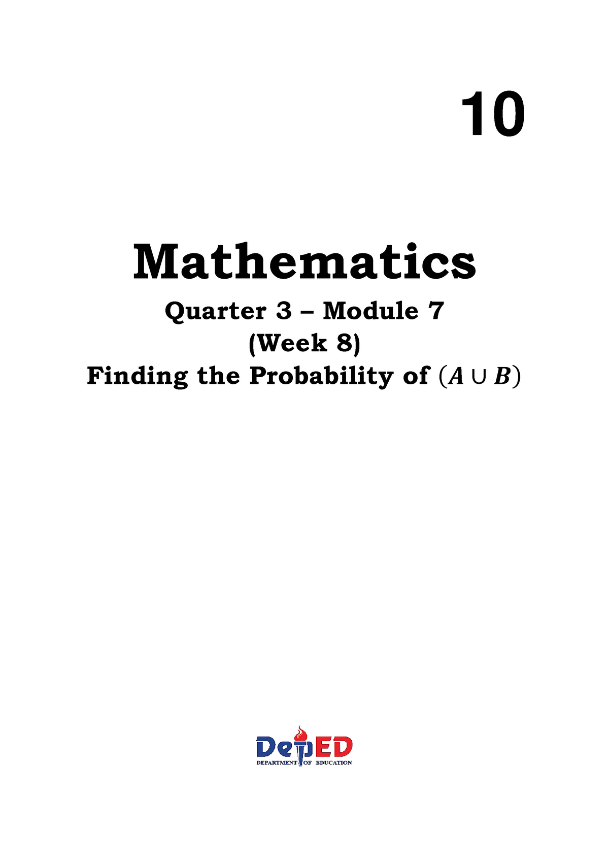 7 Q3 Math - Module 7 For Quarter 3 Mathematics 10 - Mathematics Quarter ...