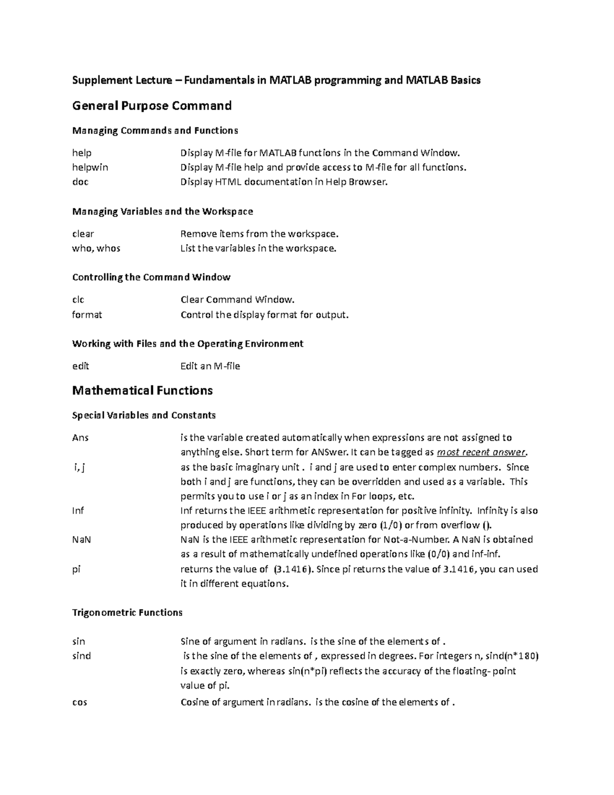 Supplementary Lecture - Course Outcome 1 - Supplement Lecture ...