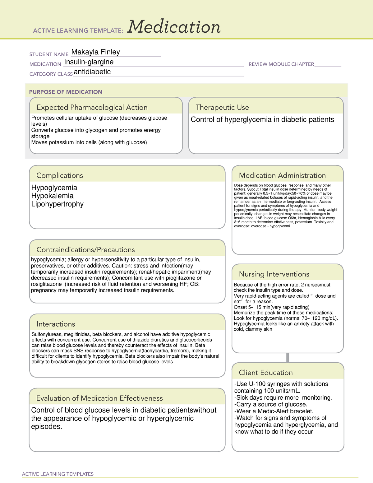 Blank Medication ALT insulin-glargine - ACTIVE LEARNING TEMPLATES ...