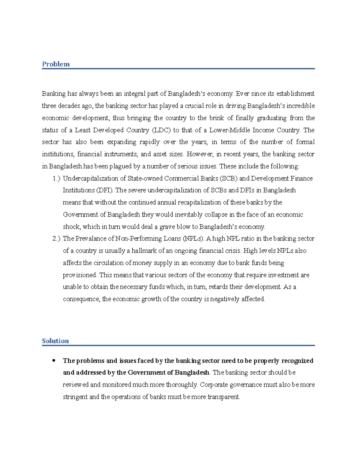 GC Problem Solution - Assignment - Problem Banking has always been an ...