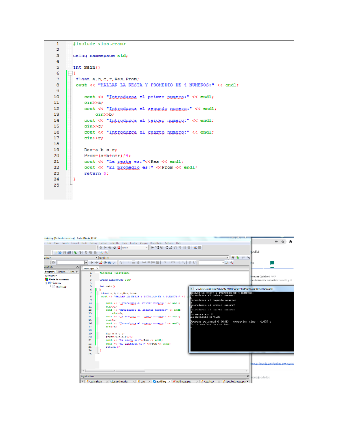 Practicaa float c++ codeblocks ejercicios Introduccion A La