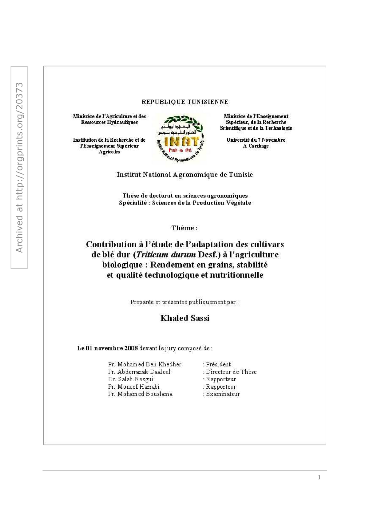 Analyse de semoulede blé - science alimentaire - UFMC1 - Studocu