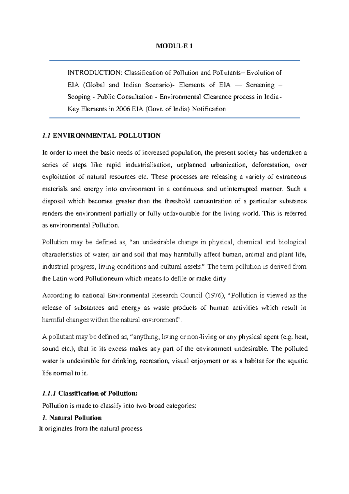 module-1-eia-notes-module-1-introduction-classification-of-pollution