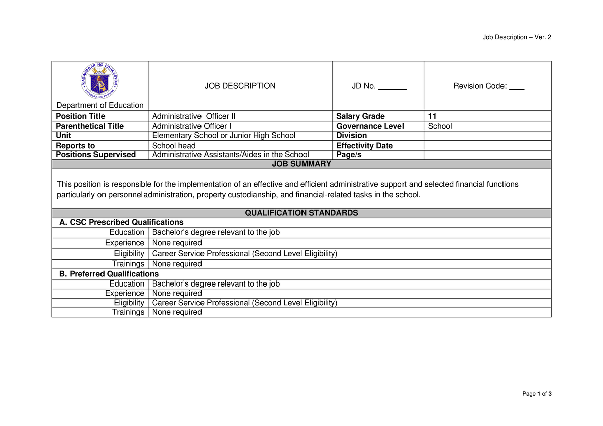 annex-c-ao-ii-job-description-1-job-description-ver-2-page-1-of-3