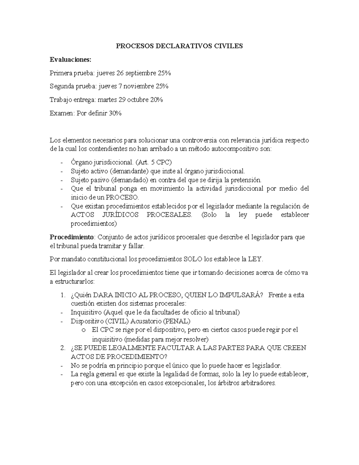 Procesos Declarativos Civiles - PROCESOS DECLARATIVOS CIVILES