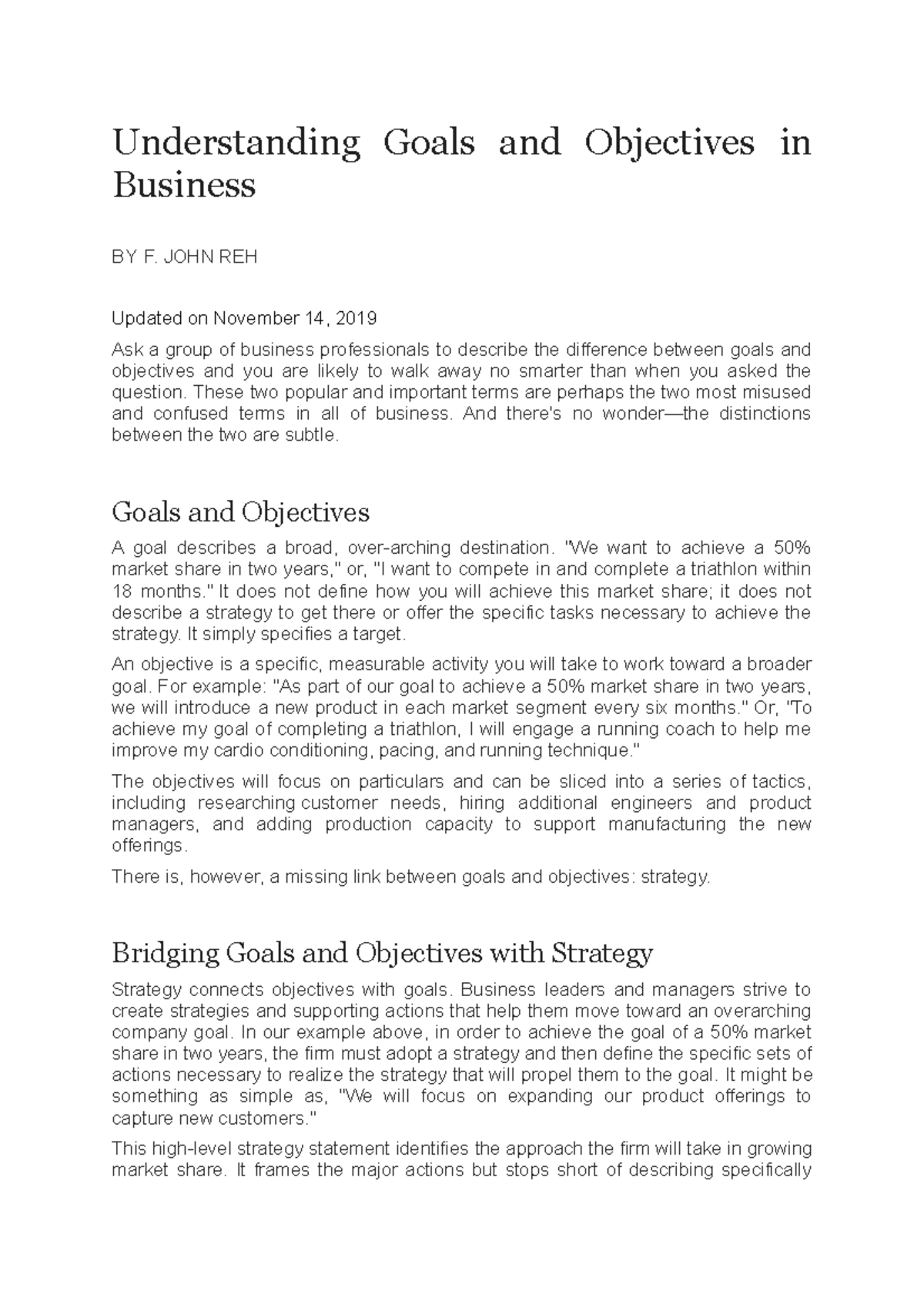 Understanding Goals and Objectives in Business - Akuntansi Dasar - UB ...