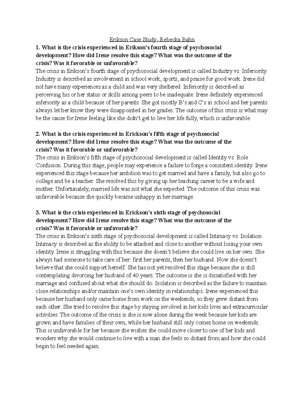 Case study examples personality development picture