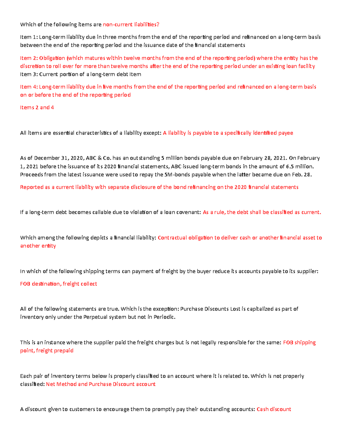 Theories - THEORY QUESTION - Which of the following items are non ...