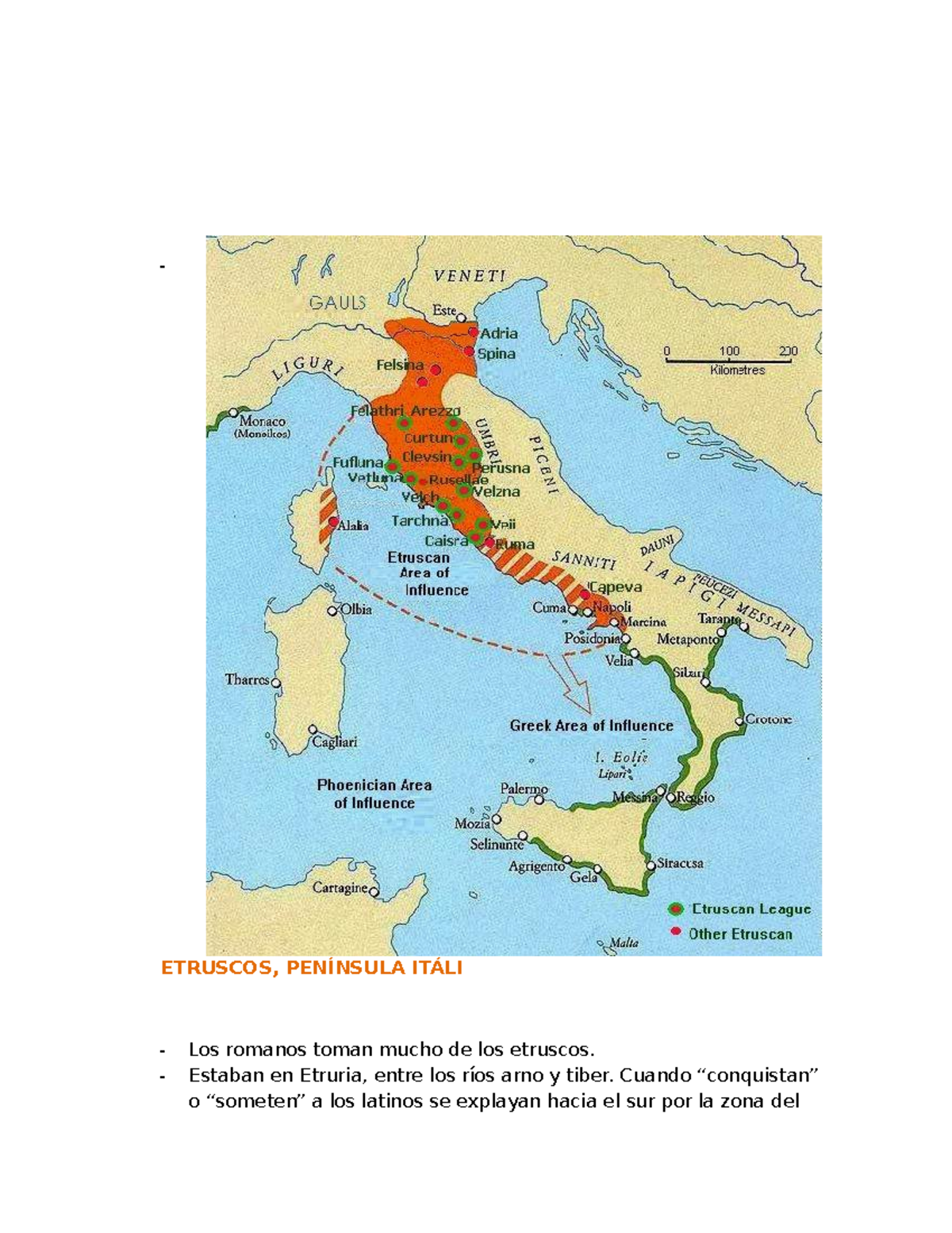 Etruscos Y Peninsula Italica - ETRUSCOS, PENÍNSULA ITÁLI - Los Romanos ...