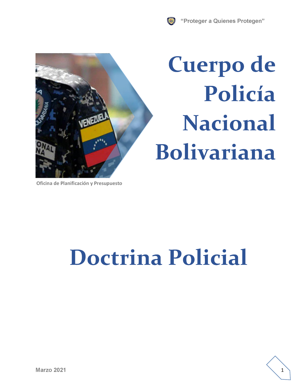 Doctrina Policial - Cuerpo De Policía Nacional Bolivariana Oficina De ...