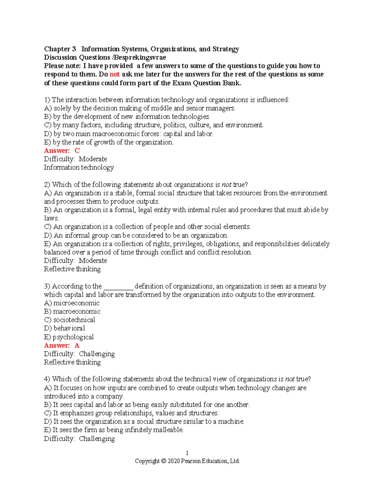 212 Chapter 3 Discussion Questions 2021 - 58173 - SUN - Studocu
