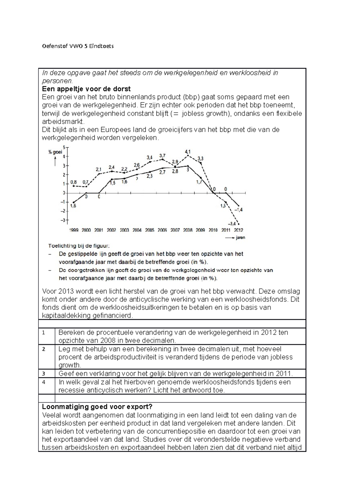 Oefenstof VWO 5 Eindtoets - Oefenstof VWO 5 Eindtoets In Deze Opgave ...