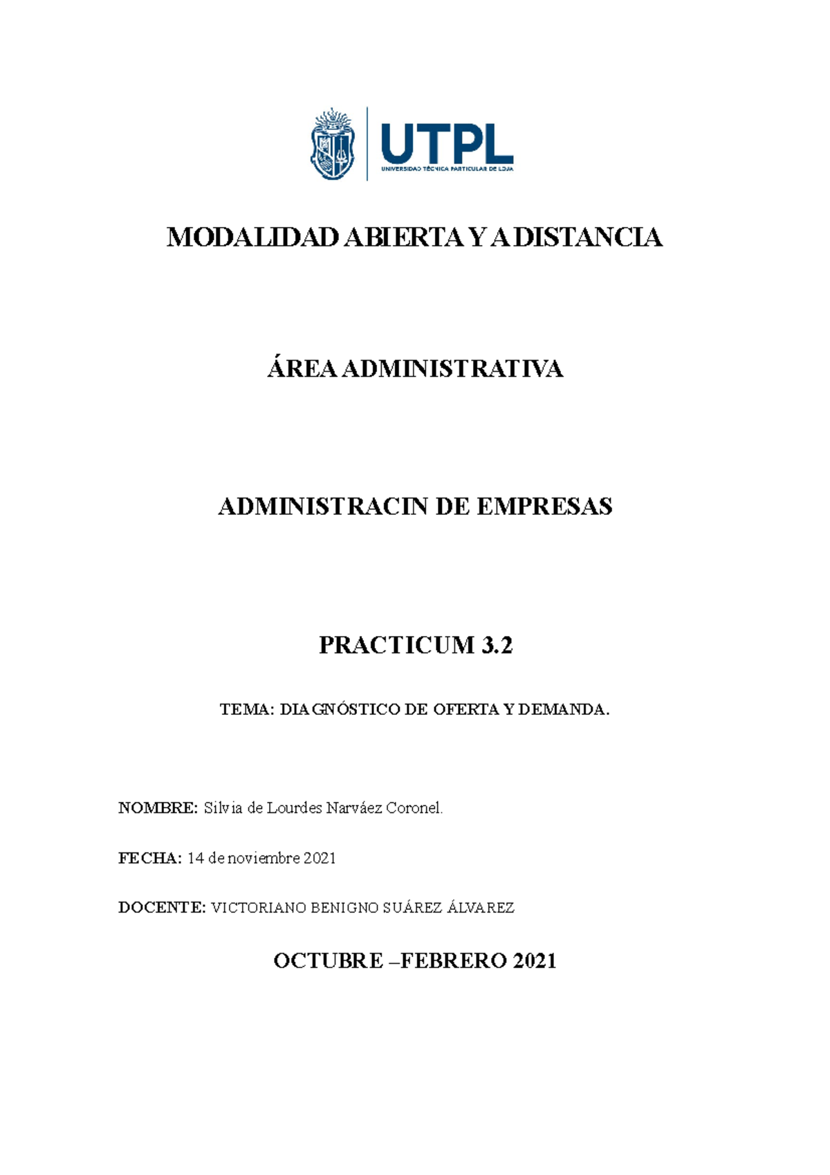 Diagnostico Oferta Y Demanda - MODALIDAD ABIERTA Y A DISTANCIA ÁREA ...