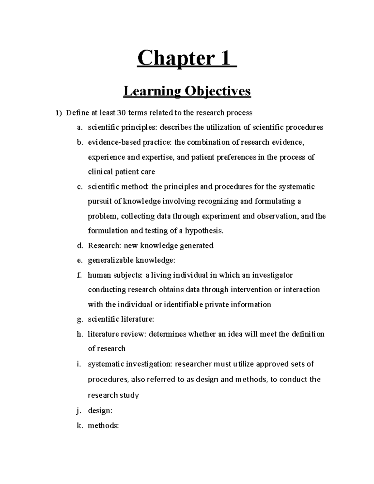 Chapter 1 Textbook Notes - Chapter 1 Learning Objectives Define At ...