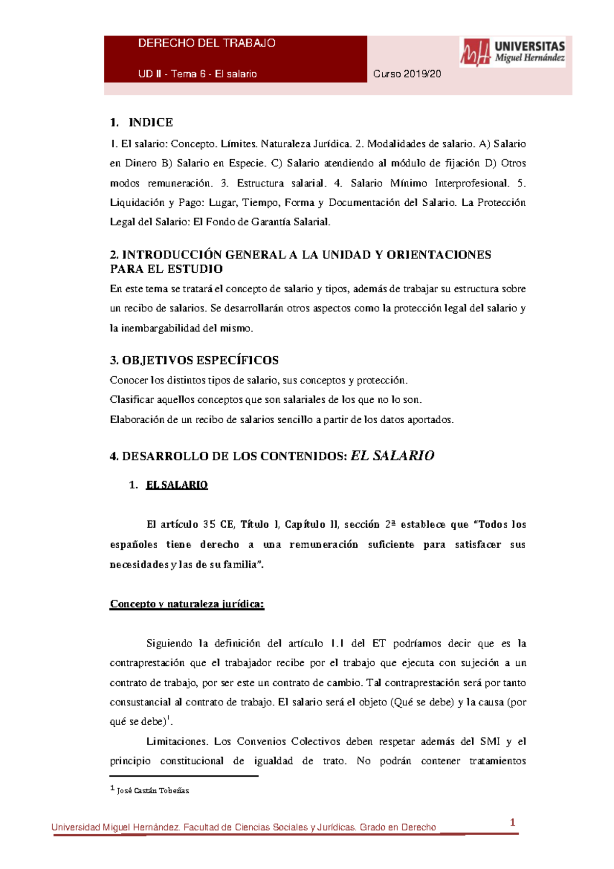 UD II Tema 6 El Salario - Apuntes 6 - UD II - Tema 6 - El Salario Curso ...