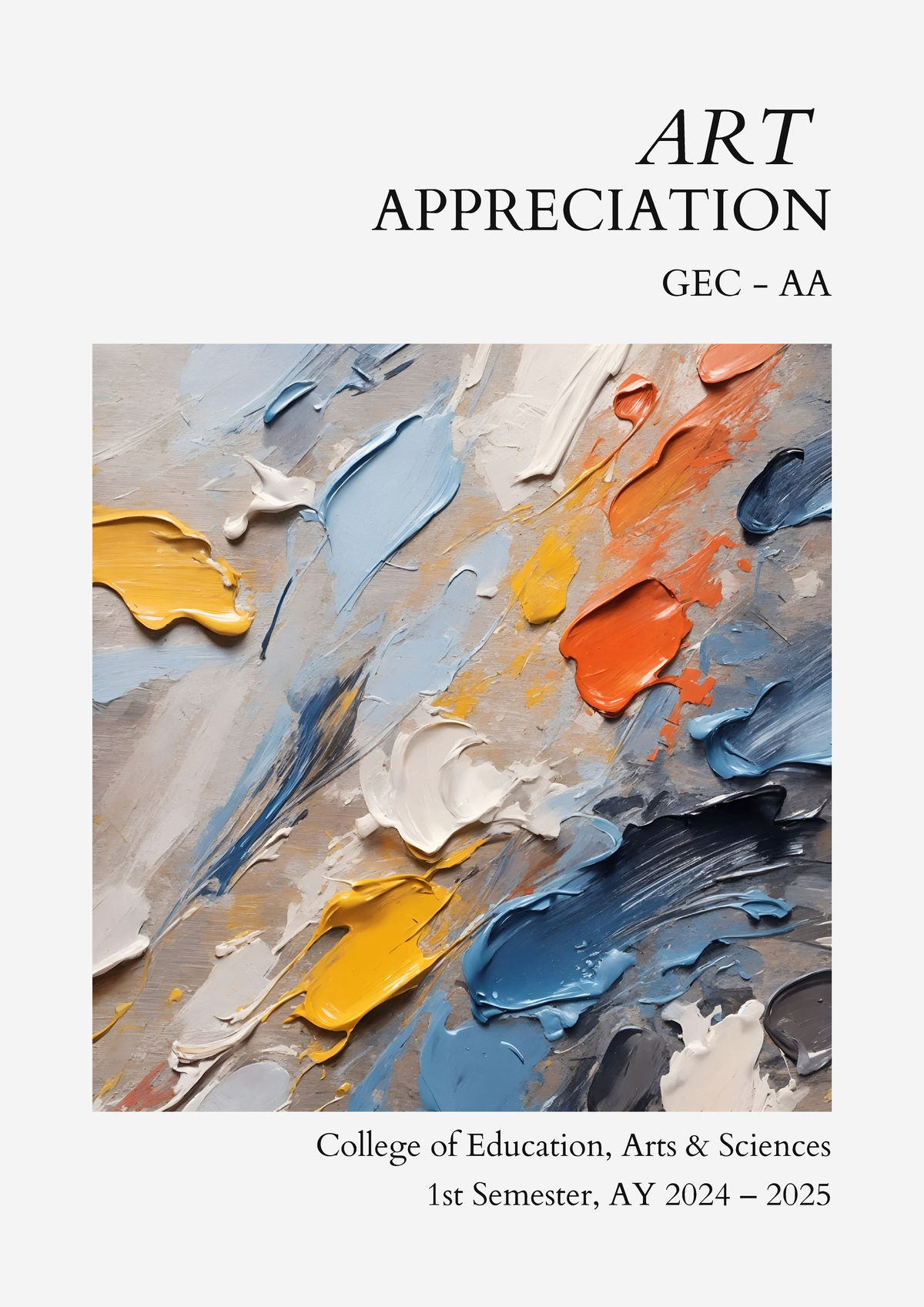 Intro to Art - art app notes - ART APPRECIATION GEC - AA College of ...