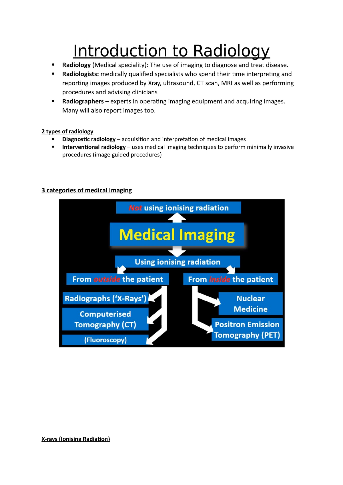 introduction to radiology research paper