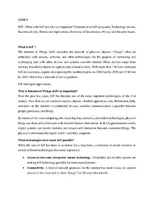 UNIT 1 Io T - This is the unit 1 notes of Internet of Things - What Is ...