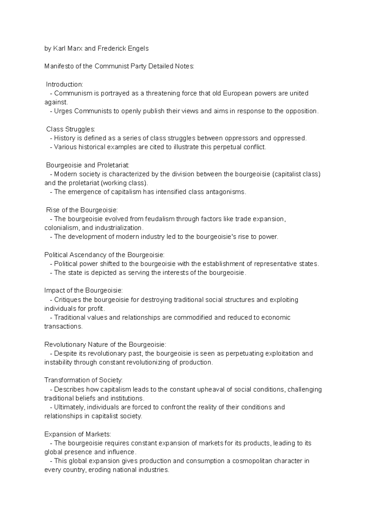 Sp manifesto of communist party - by Karl Marx and Frederick Engels ...
