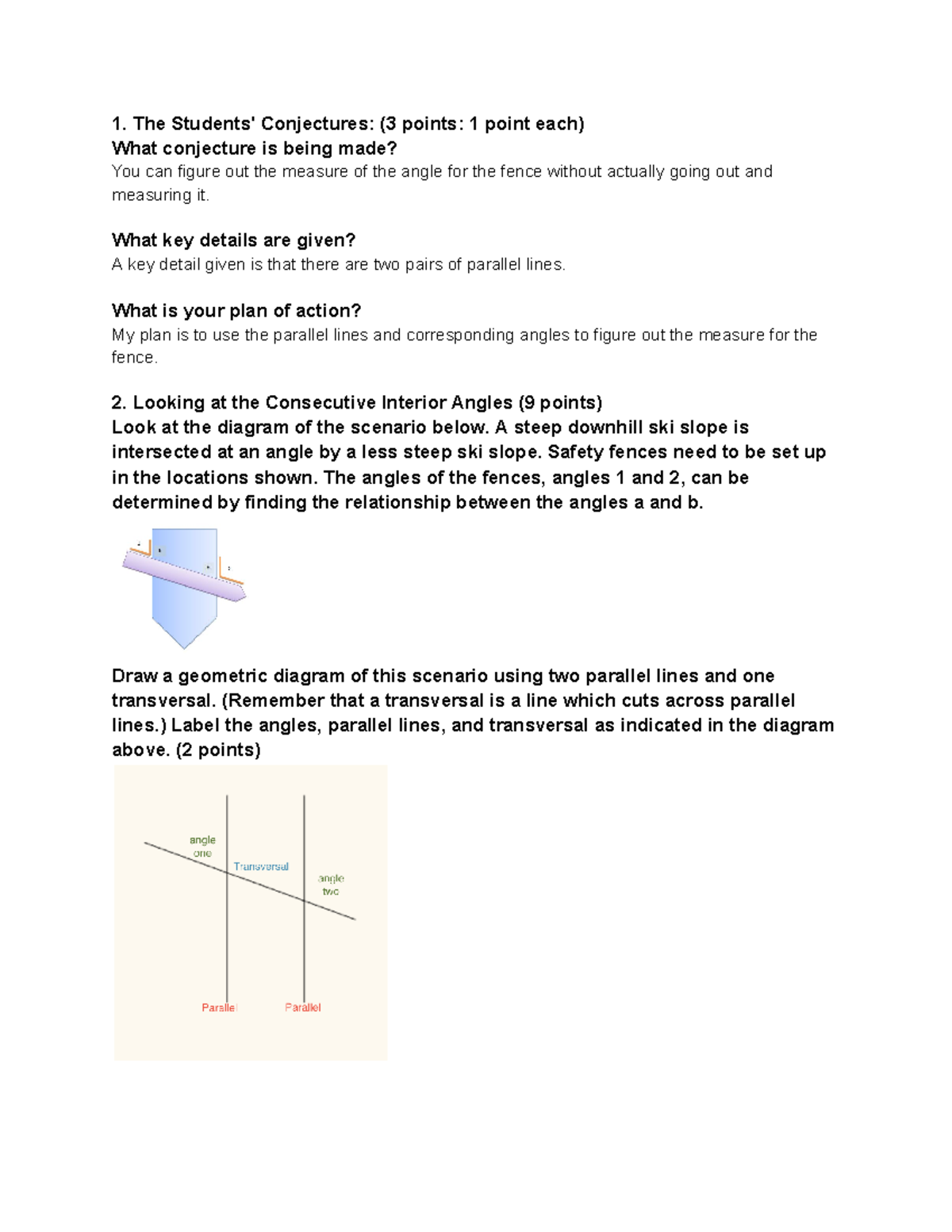 1.8.4 Journal - 1. The Students' Conjectures: (3 points: 1 point each ...