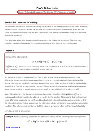 Ordinary Differential Equations - Paul's Online Notes Home ...
