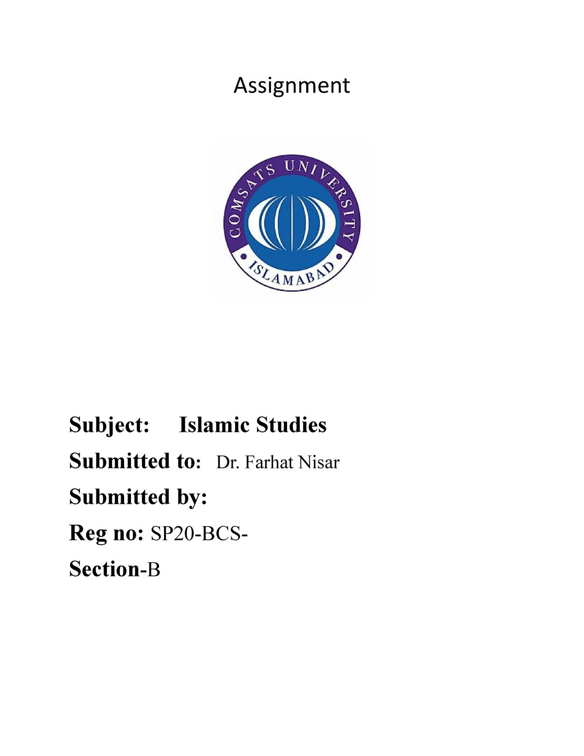 assignment topics for islamic studies
