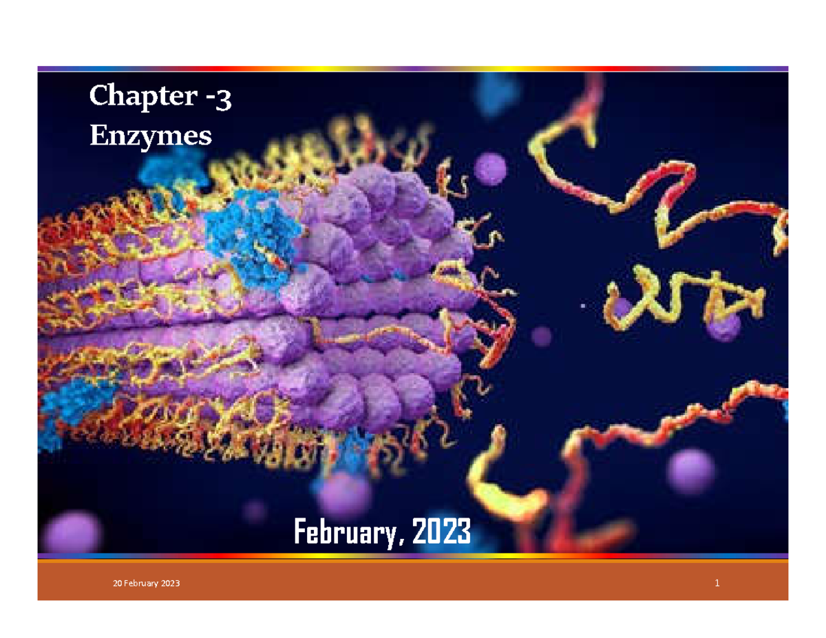 Chapter3Enzymes and Cofactors Chapter Enzymes February, 2023