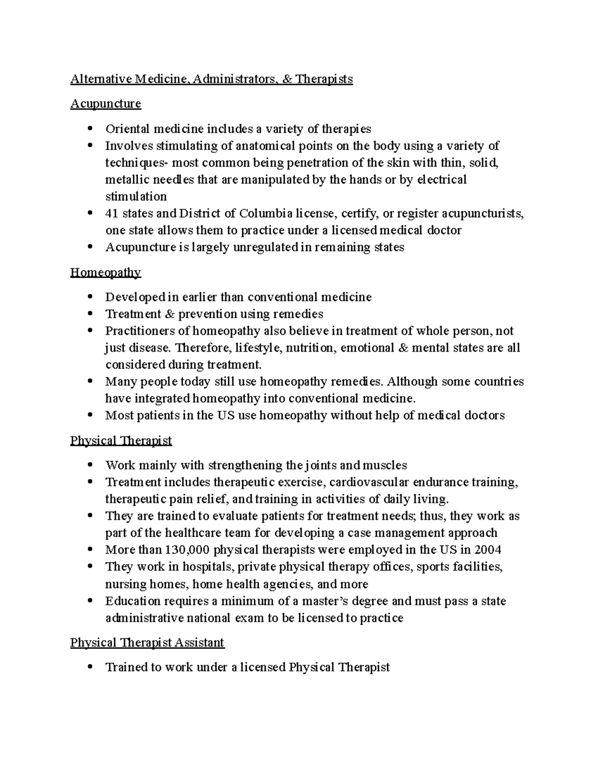 Alternative Medicine Therefore, lifestyle, nutrition, emotional