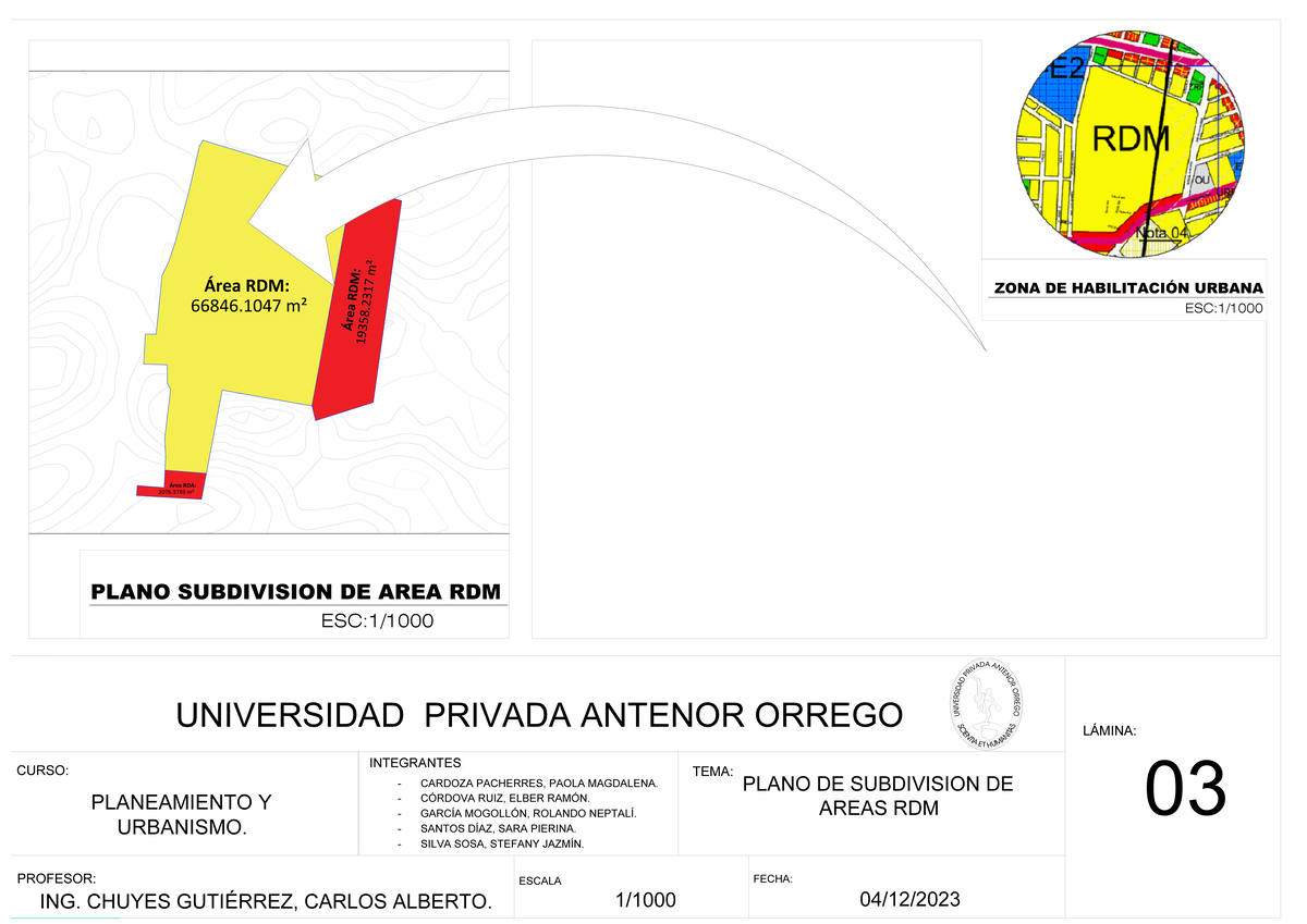 8.0 Subdivisón DE ÁREA RDM - RDA Idepunp-Layout 1 - Área RDM: 66846 m² ...