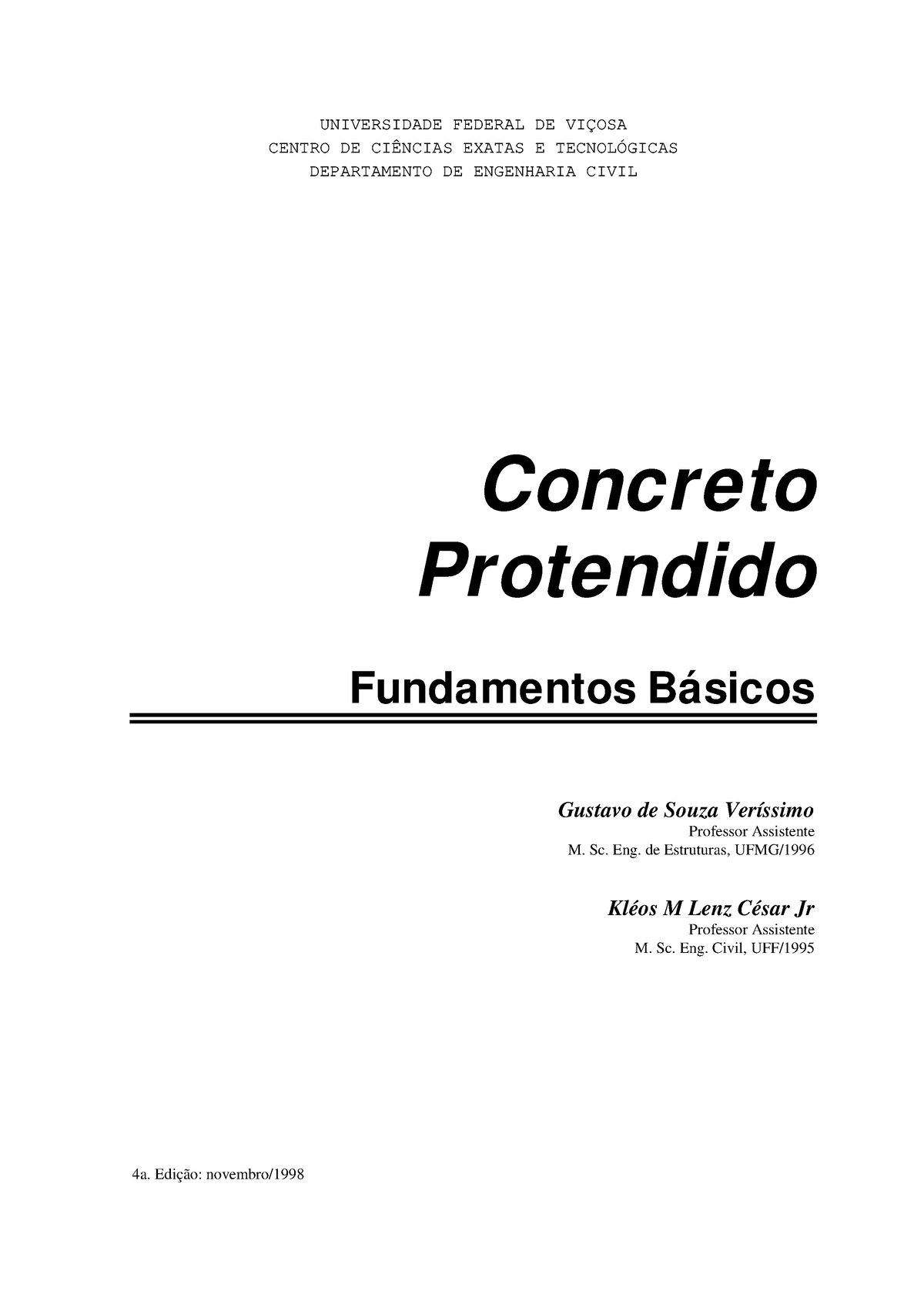 CP-vol1 - Apostila De Concreto Protendido - UNIVERSIDADE FEDERAL DE ...