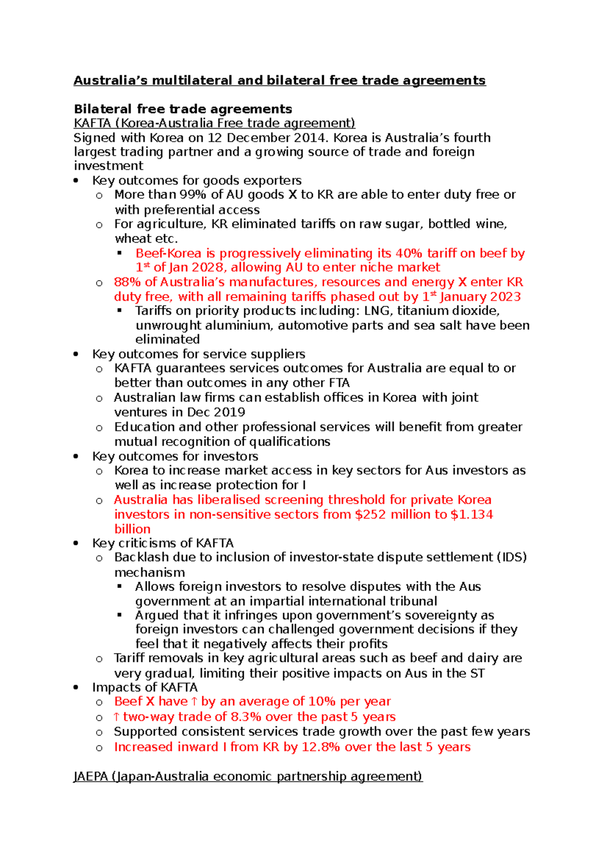 COMM1110 tutorial week 3 mod 1 - Australia’s multilateral and bilateral ...