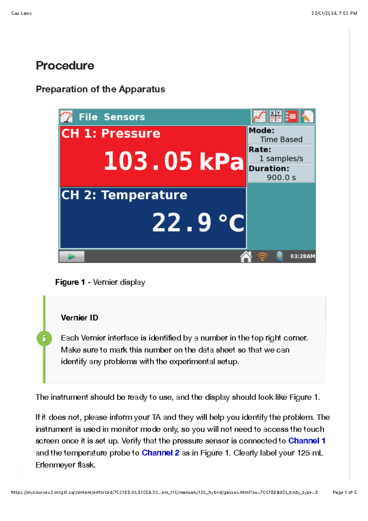 Gas Laws gas laws lab Procedure Preparation of the Apparatus Figure