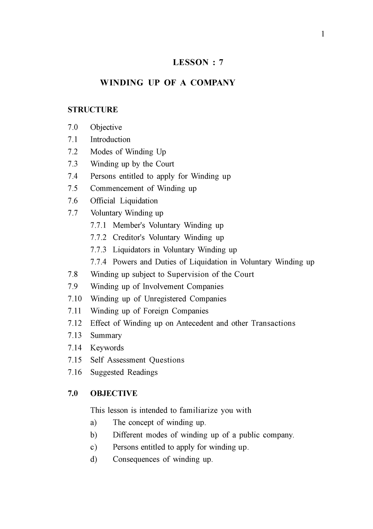 case study for winding up of a company