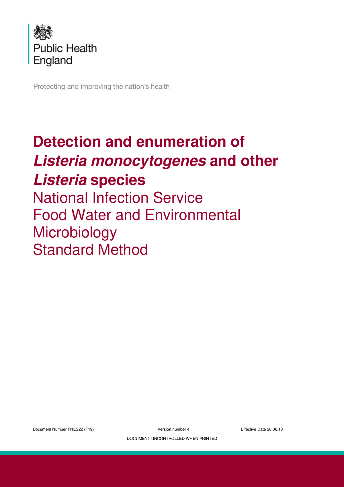 Detection And Enumeration Of Listeria Monocytogenes And Other Listeria ...